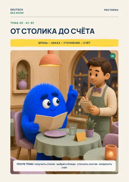«Немецкий для жизни», страница 86 — От столика до счёта